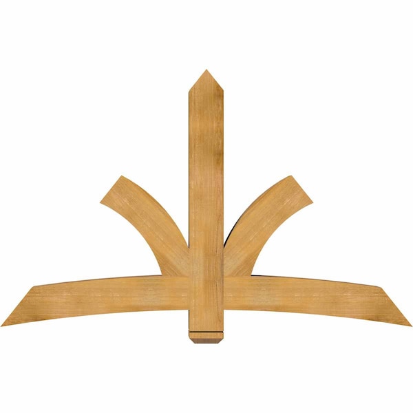 Ekena Millwork Davenport Rough Sawn Timber Gable Bracket, Western Red Cedar, 72"W x 45"H x 6"D x 6"F, 15/12 Pitch GBW072X45X0606DAV00RWR - main